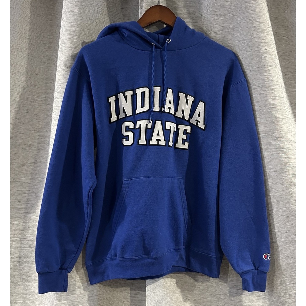Indiana State Champion‎ Spellout Embroided Hoodie Medium